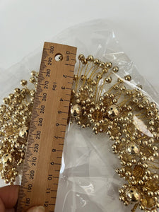 Women Gold Halo Beads Prom Dance Party Hair head band Headband Tiara Fascinator