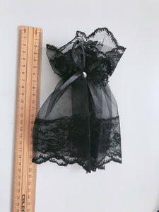 Women Opera Bride Hollywood Fancy Wedding Flare Short Lace Black Gloves Cover