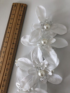 Women Pure White Flower Wedding Bride Party Hair Head Headband Fascinator PROP