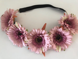 Women Girl flower Red Pink Daisy wedding Party Hair Elastic Headband Garland