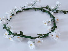 Women Simple White Little Flower Halo Boho Hair Headband Tiara Garland Leaf