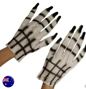 Halloween Scary Costume Party Skull Skeleton Ghost Zombie Gloves dress up Prop