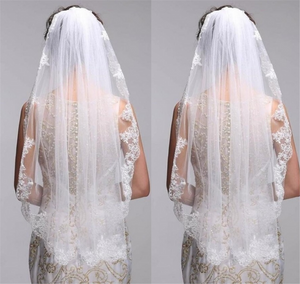 Women Cream / White Bride Hens Night Wedding Hair Head Trim Veil Lace WITH COMB