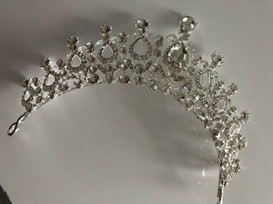 Women Silver Rhinestone Crystal Wedding Bride Party Hair Headband Crown Tiara