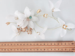 Women Pure White Flower Wedding Bride Party Side Hair Head Clip Race Fascinator