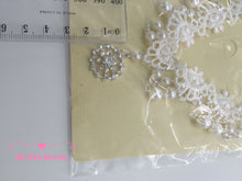 Women boho White Wedding Bride Crystal Lace Pearl Party Forehead Hair Headband