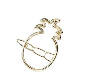 NEW Women Girl BOHO Bohemian Gold Pineapple hair head side Clip Brooch Cuff Pin