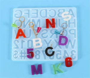 Number $ # ABC Alphabet Letter DIY Craft Silicone Mold Resin Moulds Decorating