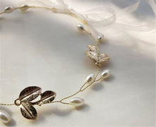 Women Flower Girl Pearl Leaf slim simple wire Hair Head band Hairpiece Tiara