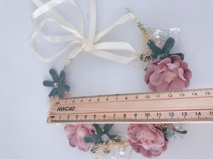 Women baby's breath flower Girl Fairy Purple Party Hair Headband Crown Garland