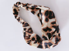 Women Satin Leopard Yoga Party Cross Elastic Hair head band Headband Bandana