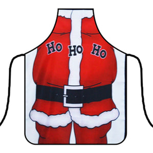 Women Men Novelty Funny Santa Claus Christmas Party Barbecue Cooking Apron Smock