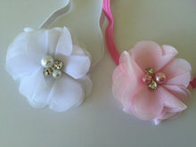 Baby Infant Kids Girl Pearl Girls Christening Shower Chiffon Lace Hair Head band