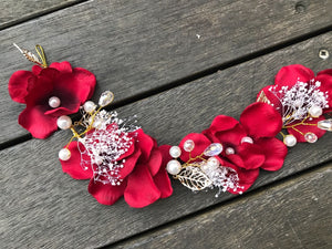 Women Girl Flower Pearl Party Wedding Beach Tiara Crown hair headband Garland