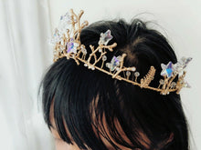 Women Girl Gold Wedding Party Hair Star Crystal Headband Crown Tiara Hairpiece