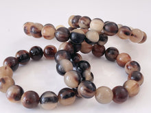 Men Women Natural Water Buffalo Cow Cattle Horn Beads Healthy Black Bracelet