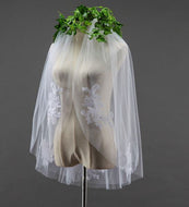 Women Pure White Bride Wedding 2 layers Wedding Hair head Soft Veil WITH COMB