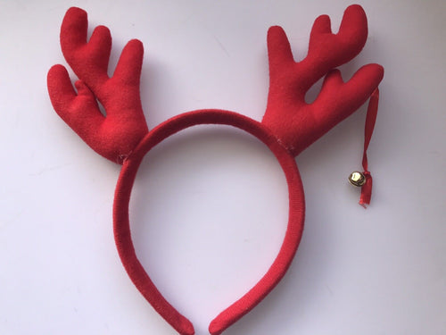 Women Kid Children Red Christmas Reindeer deer Red ear Party hair headband