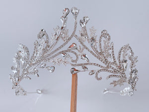 Women Bride Ice Queen Prom Rhinestone Crystal Silver Color Headband Tiara Crown