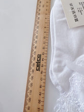 Women Girl Embroidery Pure White Ankle Ruffle Frilly Short Lace Cotton Socks Bow