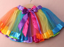 Girls Kids Rainbow Colorful Fancy Tutu Lace Tulle Petti Ballet Costume skirt