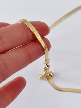 Women Gold color Titanium Plated Flat Chain Short Necklace Perfect for layer up