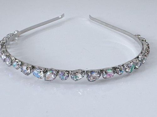 Women Silver Rhinestone Hair Band Headband Hoop Tiara Crown headpiece