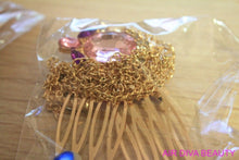 Women BOHO Faux Crystal bling Gemstone hair Comb head tassel Chain Clip Pin