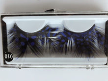 Blue Dot Black Costume Feather Exaggerated Party Fake False Eyelashes Eye lashes