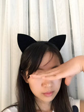 Women Lady Girl Black Kitty Cat Ears Party Hair Headband band Hoop Costume PROP