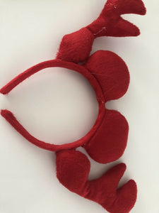 Women Adult Children Kid Party Crab Red Lobster Claw Hair Head band Headband
