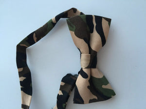 Men Camo Navy Green Army Military Camouflage Party Costume bowtie bow Necktie - Air Diva Fashion