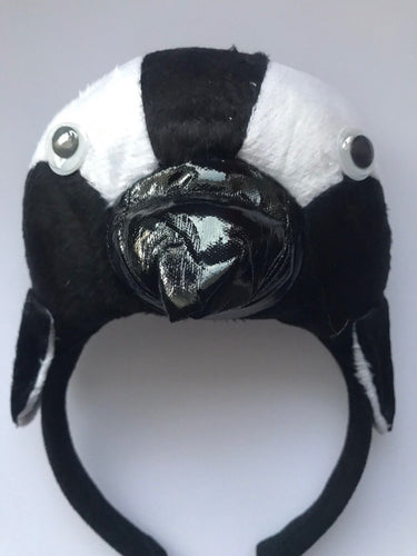Lady Girl Boy Kid Black Penguin ear costume hair head headband band hoop party