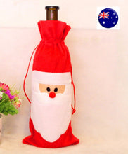 Christmas Eve Santa Wine Bottle Cover Bag Party Decor Pouch Decoration Gift