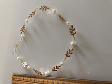 Women wedding Party Retro boho Gold leaf Hairpiece hair Headband Garland Tiara