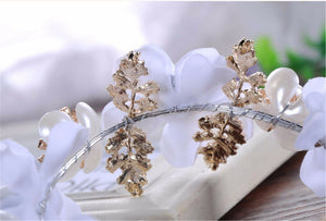Women Girl White Flower wedding Bride Prom Party Hair piece Headband Crown Prop