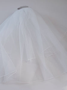 Women Flower Girl Bride Hens NIGHT Wedding lace Hair head Short Veil Metal Comb