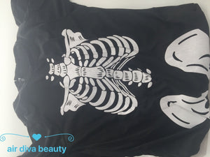 Kid Child Boy Girl Scary Halloween Skull Skeleton Party Costume Bodysuit  Set