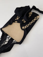 Women Foreplay Fish NET Sexy Open crotch Night Striped Bodysuit Body Stockings