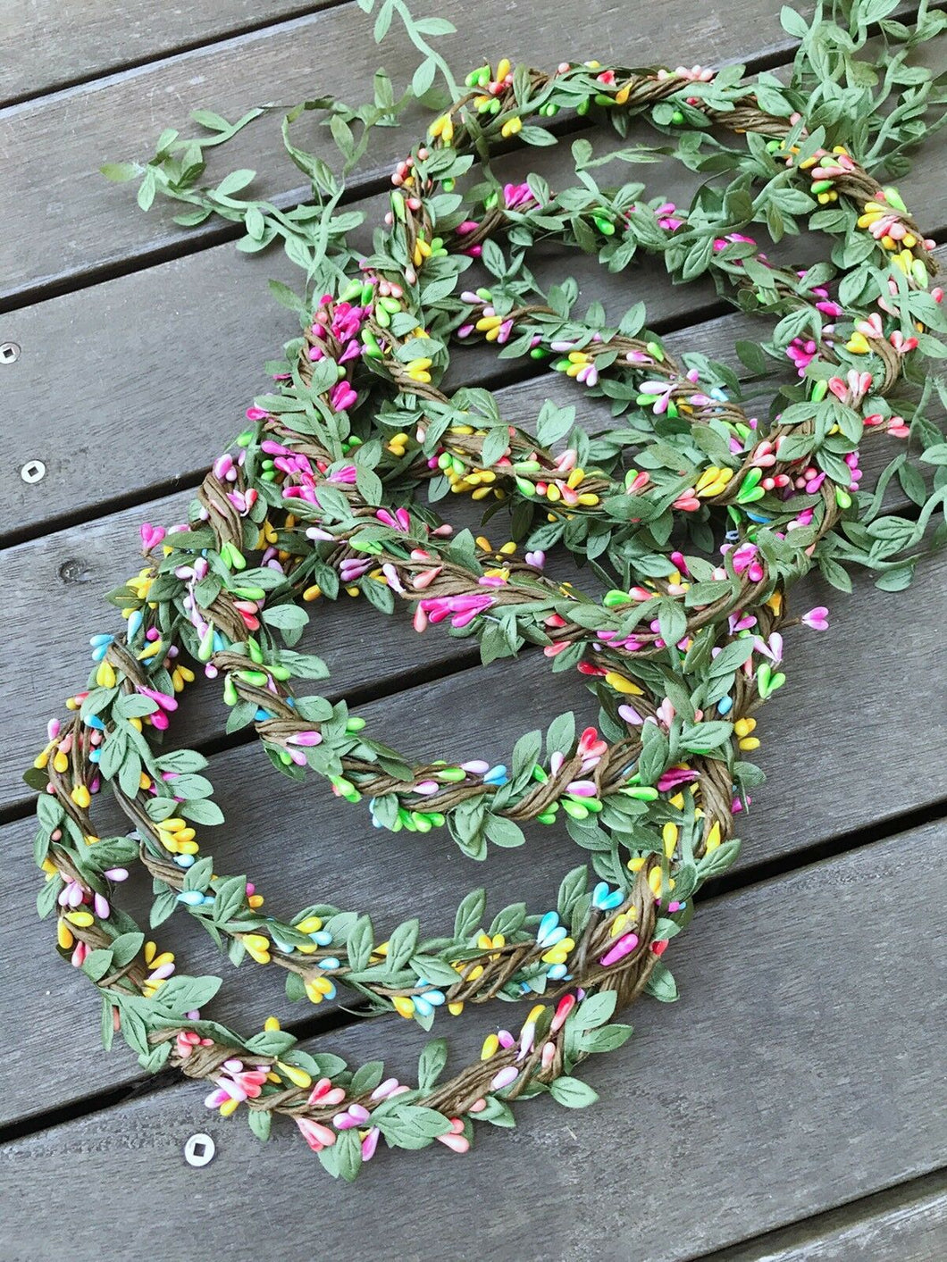 Women Girl Seed Berry Leaf wedding Bride Beach Hair head Headband garland Prop