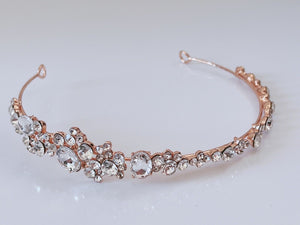 Women Gold Crystal Rhinestone Party Dress Hair Band Headband Hoop Tiara Crown