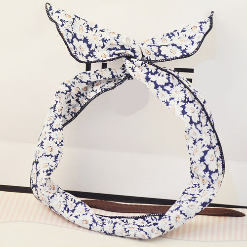 Women Girls Daisy flower Bunny Ear Bow Wire BOHO Hair Head Band Headband bandana