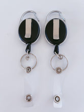 2 Retractable Badge Holder Reel Swipe Card Security ID Pull Key RING Clip Tag