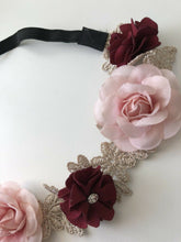 Women Girl BOHO flower Floral Crochet Rose wedding Party Elastic Hair Headband