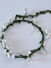 Women Simple White Little Flower Halo Boho Hair Headband Tiara Garland Leaf