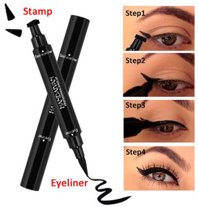 AU Winged Waterproof Black Liquid Cat Wing eye Ink Liner Eyeliner Stamp Makeup