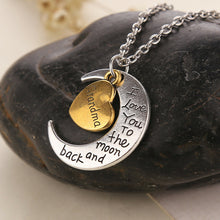 I LOVE YOU to the moon and back mum/sister/grandma Mother's Day Necklace Gift