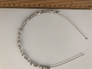 Women Lady Silver Crystal Leaf Party Hair Head Band Headband Hoop headpiece