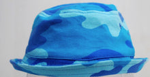 Boys Kids Children Sky Blue Camo Camouflage Travel Basic Bucket Sun Hat Cap