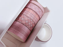 AU 6 Roll Check Grid Sticky Washi Tape Papers Scrapbooking Journal Note Stickers
